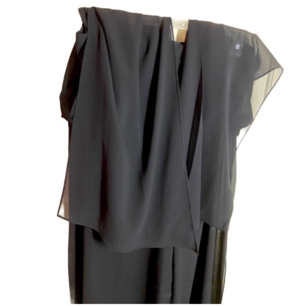 ANOTHER THYME 3 Piece Set Sheer~Jacket Beaded~Shell Wide-Leg Pants~Sheer Overlay - Picture 8 of 10